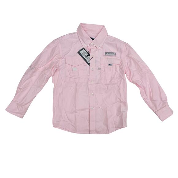 NWT Properly Tied 4T Boys Performance Fishing Shirt in Light Pink - Picture 1 of 5